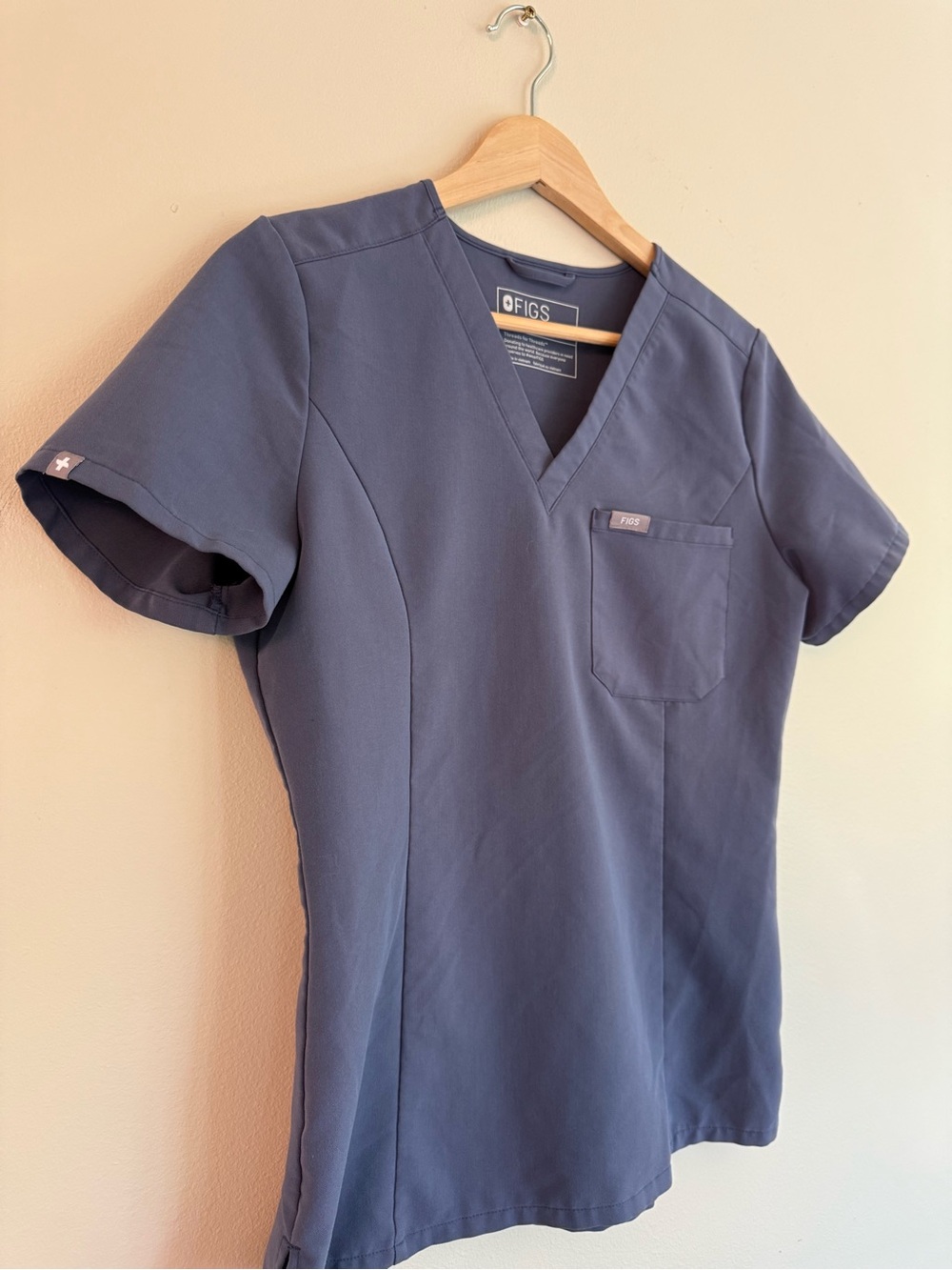 Figs Catarina Space Navy Slim One Pocket V-Neck Women's Scrub Top XS - Picture 4 of 7